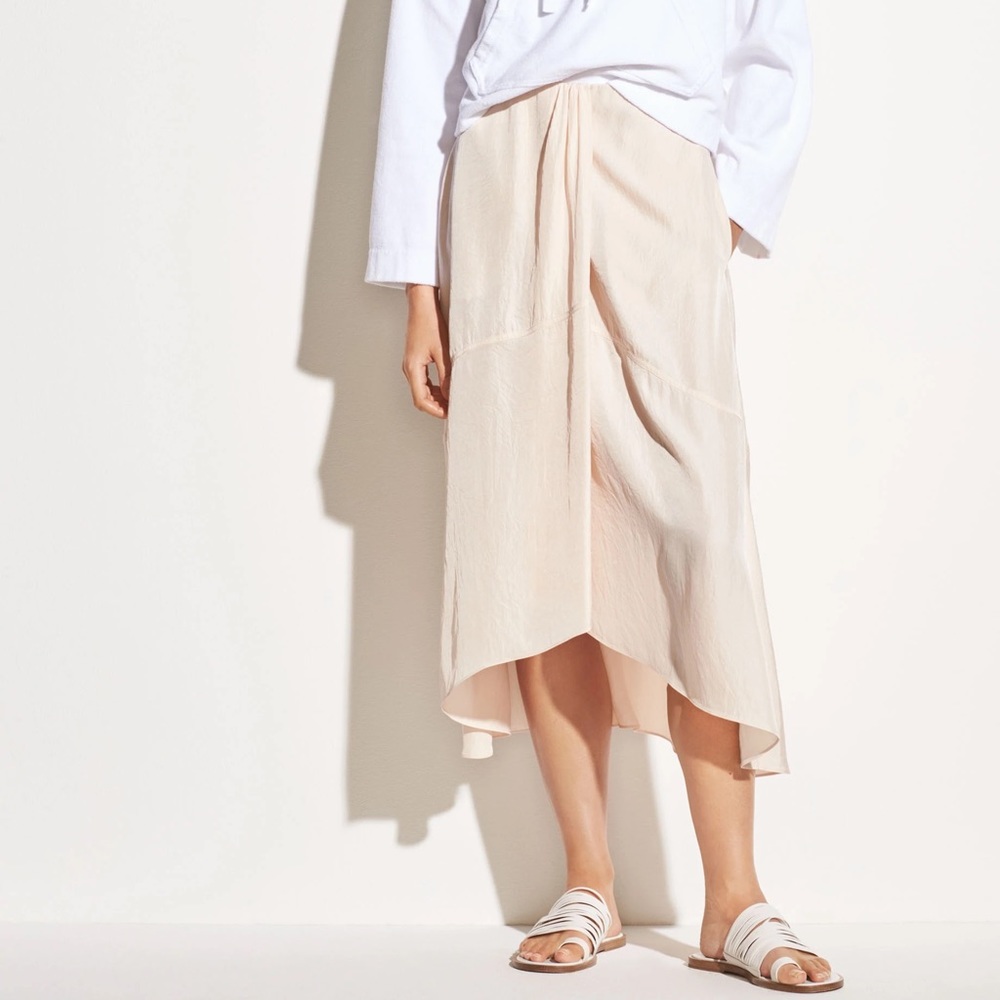 Vince Twist Drape Midi Skirt